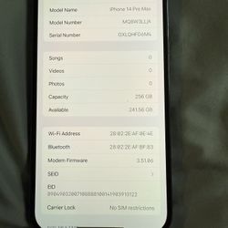 iPhone 14 Pro Max (unlocked) 256gb