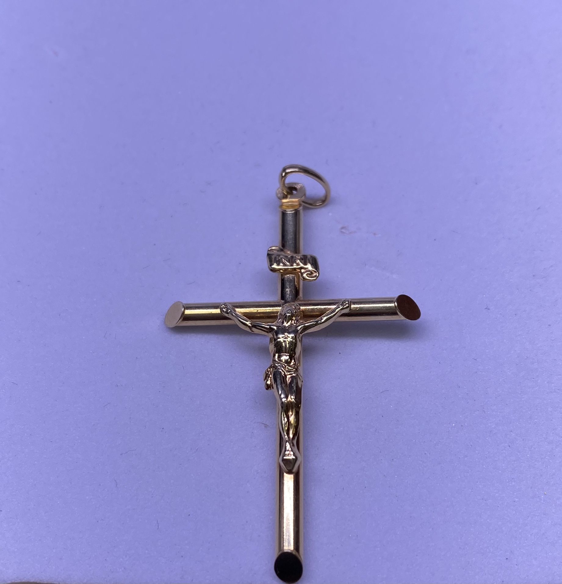 14K Crucifix Cross Pendant