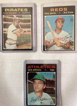 Three 1971 Topps Baseball Hall Fame Cards