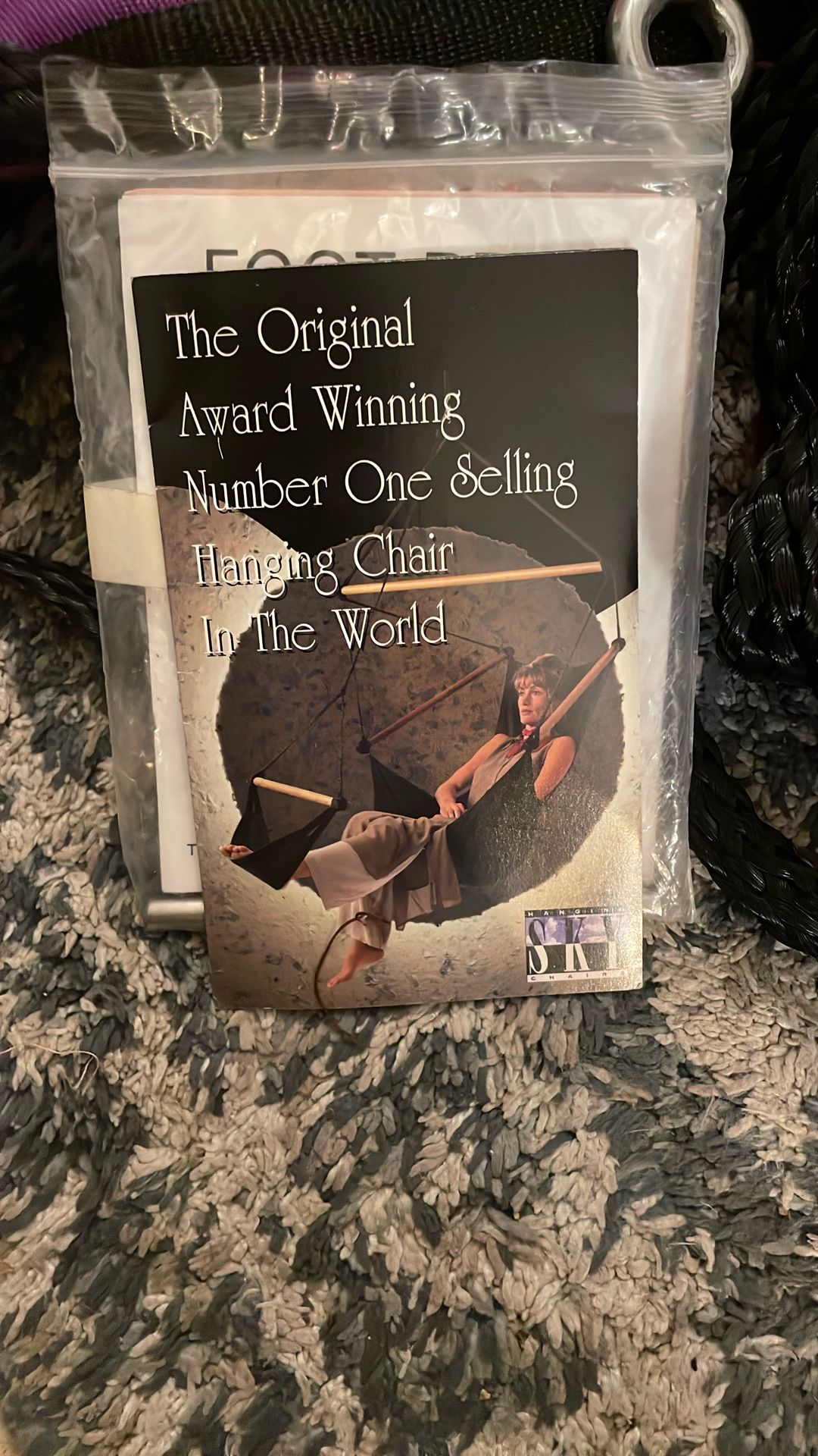 Hanging Sky Chair + Footrest New $159 Retail