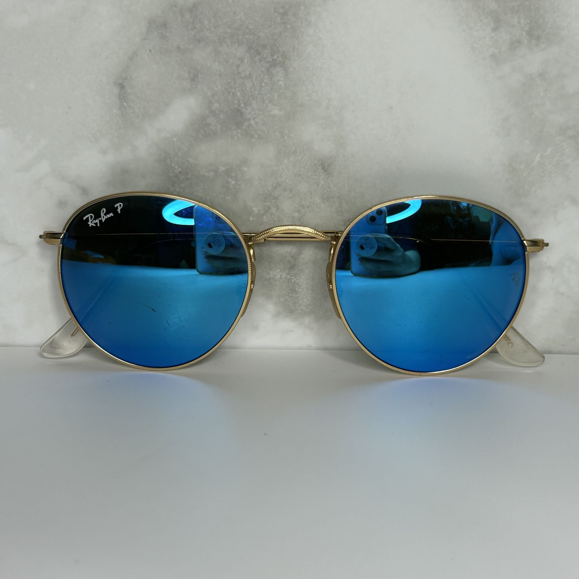 Ray Bans Round Metal Polarized Sunglasses