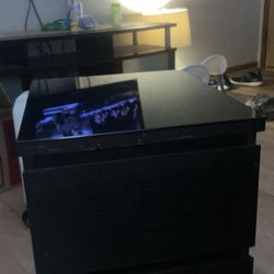 Kia 2 Drawer Night Stand With Glass Top