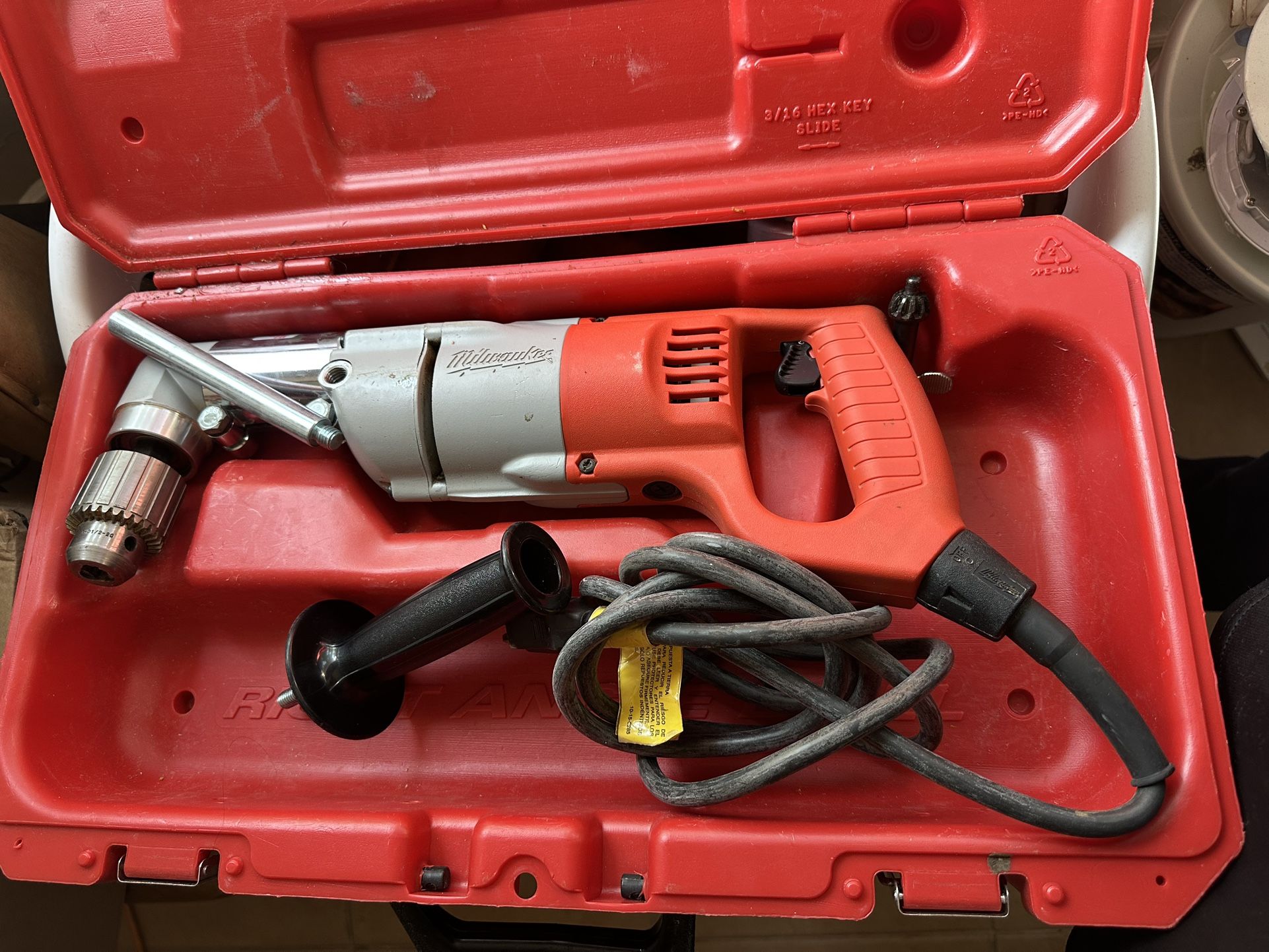 7 Amp Corded 1/2 in. Corded Right-Angle Drill Kit with Hard Case