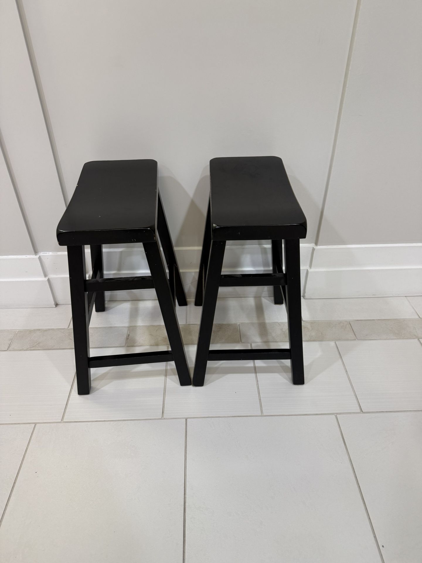 Linon Antique Black Counter Stool 2 pc set