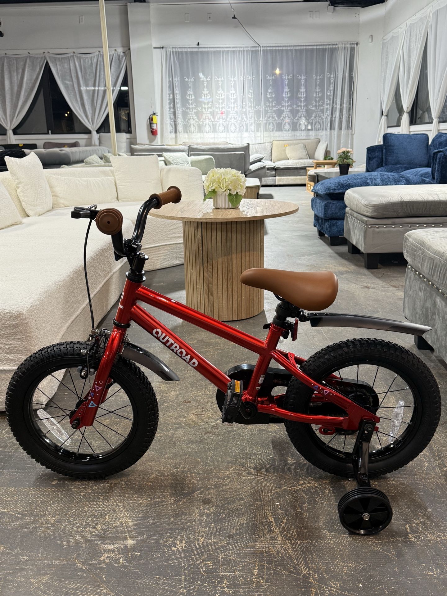 🔥Special Discount 🔥14inch toddler bicycle with training wheels, foldable/classic style, suitable for children aged 3-6 (Red) 💰40$