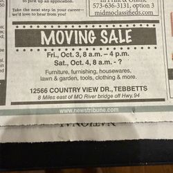 Moving Sale Everything Must Go!!!