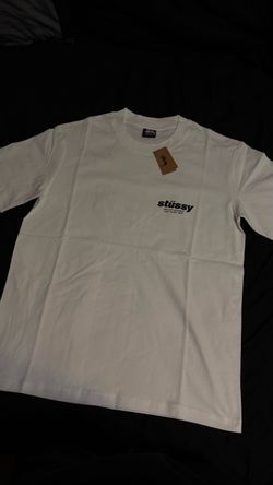 Stüssy White Graphic T-Shirt with Tags
