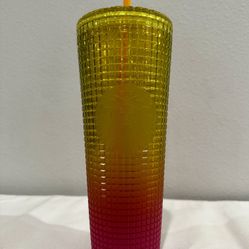 Starbucks 2022 Summer Yellow Pink Gradient Tumbler