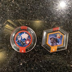 2 Disney Infinity 2.0 Marvel Power Discs Iron Man & Sleipnir Odin's Horse