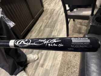 Bobby Abreu Autographed Phillies Big Stick Professional Baseball Bat 48/53
