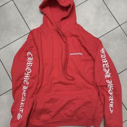 Chrome Hearts Red Scroll Hoodie Size XL