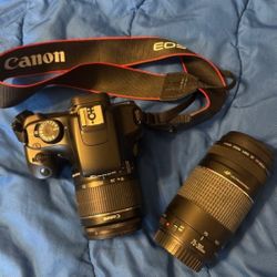 Canon EOS Rebel T3 Camera and 18-55mm & 75-300mm Lenses
