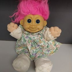 Vintage Russ Troll Kidz Tyler 12" Plush Boy Doll Toy Retro 90s Outfit Aqua Hair

