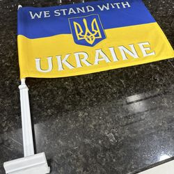 Flag for Garden, Room and Outdoor Stand With Ukraine Car Support Decorative Small