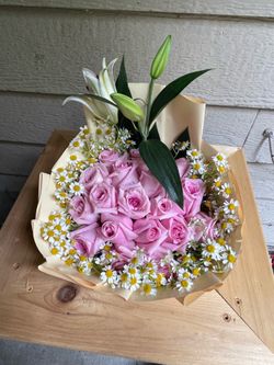 Pink Rose Bouquet - Available Today