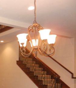 Chandelier For Dinning Table -5 Piece Glass