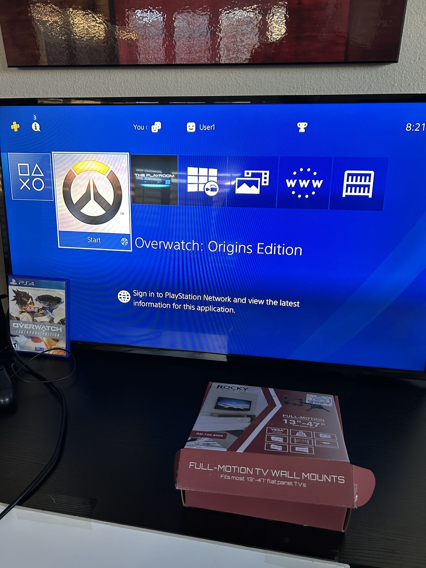 Insignia 40” Flat Screen HDTV HDMI With Wall Mount Included