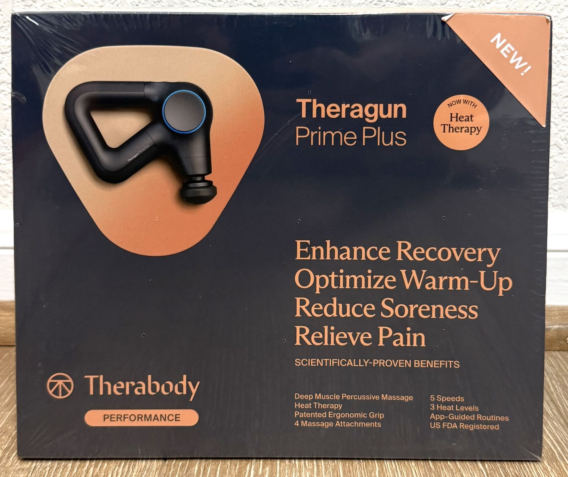 TheraGun Prime Plus Full Body Heated Massage Gun New In Box Best Massage Gun