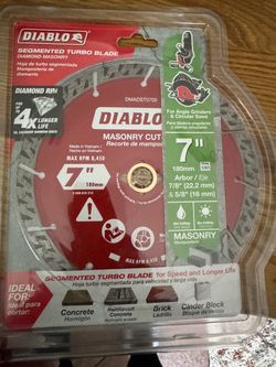 Diablo 7" Diamond Segmented Turbo Masonry Blade$55