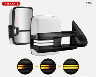 Towing Side Mirrors Pair with LED Turn Signals