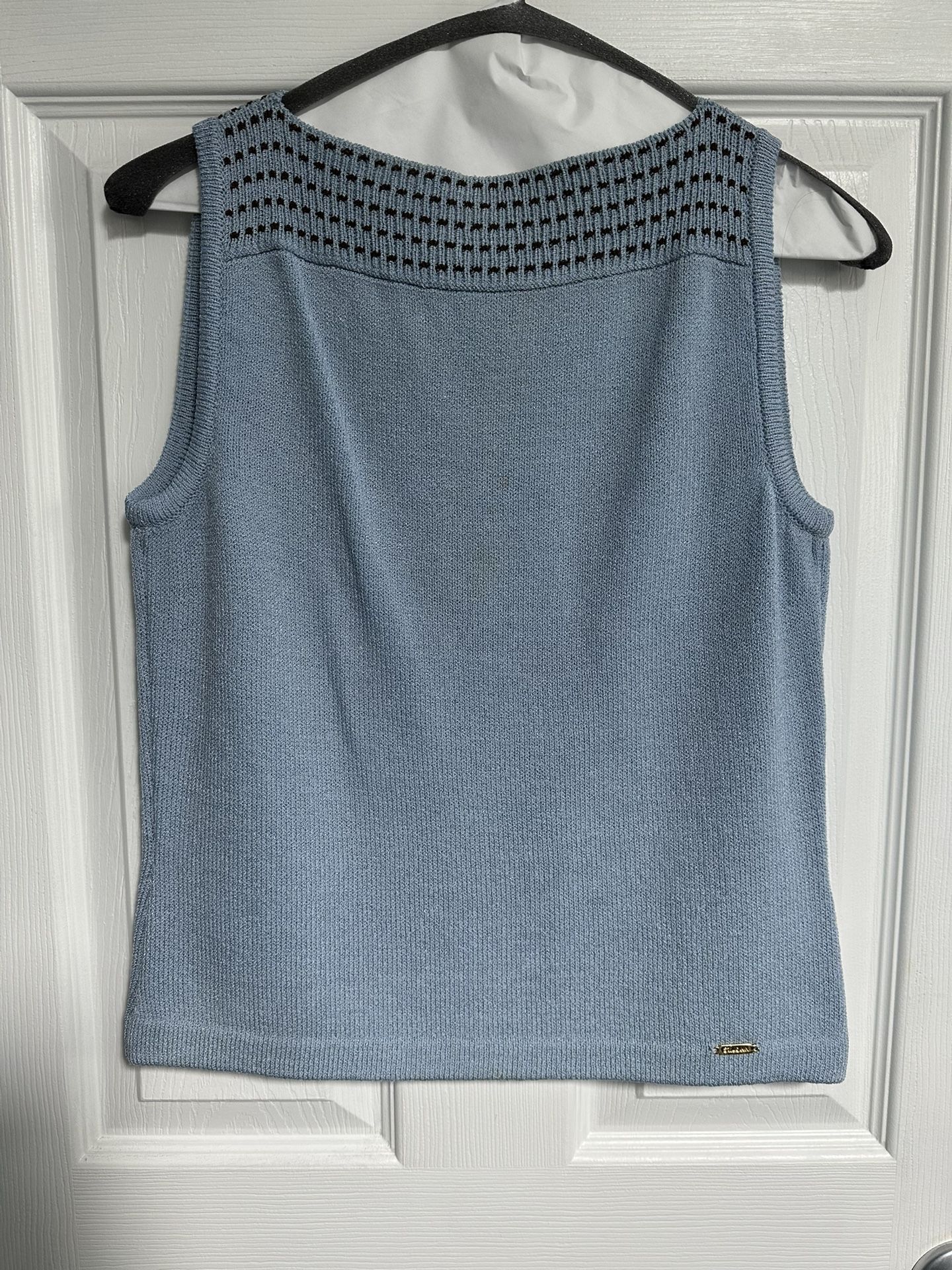 St. John Sport blue and brown cami