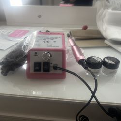 Electric Nail Filer with Arylic Filer Tips+ 2 Acrylic Powders 