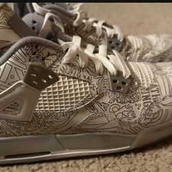 JORDAN 4 “LASERS “ (SIZE 7Y)  IN GREAT CONDITION