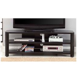 Innovex TPT58G29 Oxford Fold N Snap 58” glass TV Stand for TVs up to 60 inches, Black