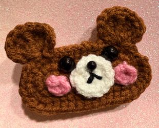 Handmade Crochet Bear Hairclip