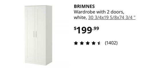 Ikea brimnes wardrobe