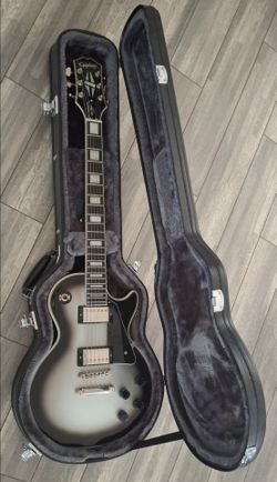 Rare Silver Burst Epiphone Les Paul Custom Guitar
