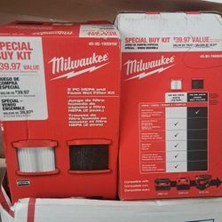 Milwaukee Vacume Filters  2pk  New 