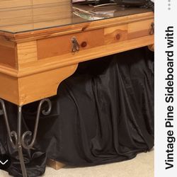 Vintage Knotty Pine 3 Piece Office Set