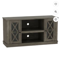 Twin Star Luxe Stanton Ridge TV Stand for TVs up to 55", Spanish Gray