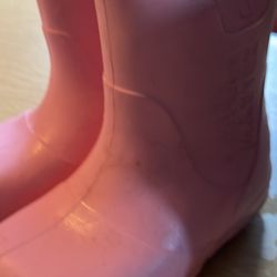 Girls Rain Boots Size 10T Pink Color 