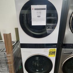 WashTower Stacked SMART Laundry Center 4.5 Cu.Ft.Front Load Washer 8 7.4 Cu.Ft. Electric Dryer