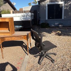 Free Desk Nightstand And Office Chair 