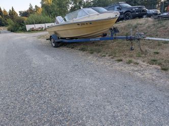 Lake boat and boat trailer