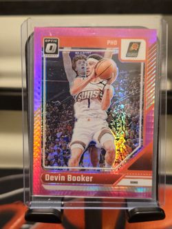 Devin Booker Donruss Optic Pink Holo Basketball Card