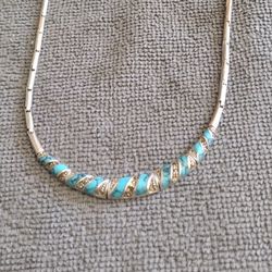 vintage navajo silver /turquoise necklace 