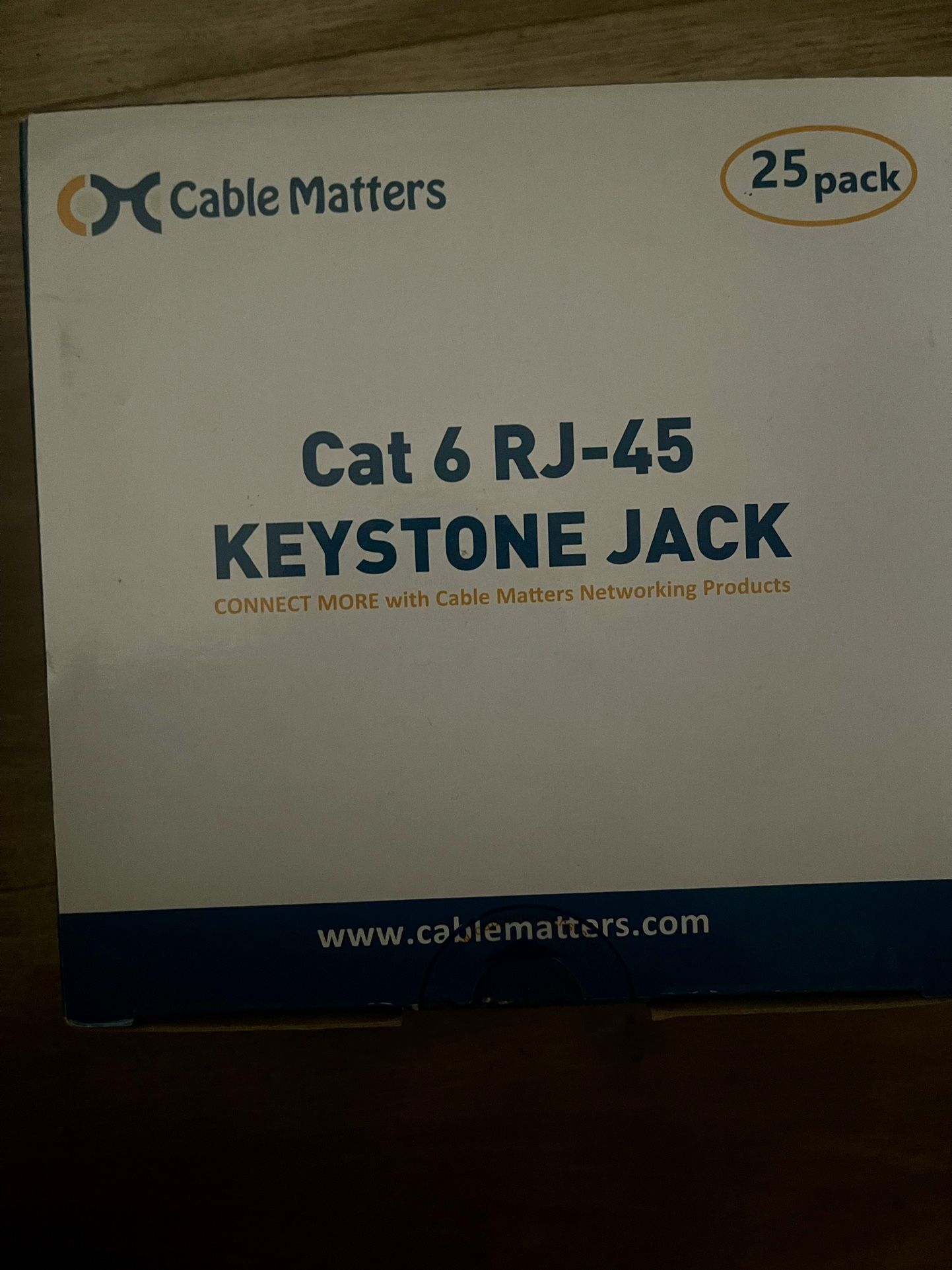 Cat6 RJ-45 Keystone Jack 25 Pack (Black)