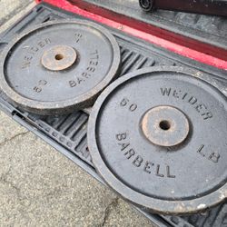 2x 50lb one inche standard weight plate 