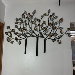 Metallic Tree Wall Art Decor