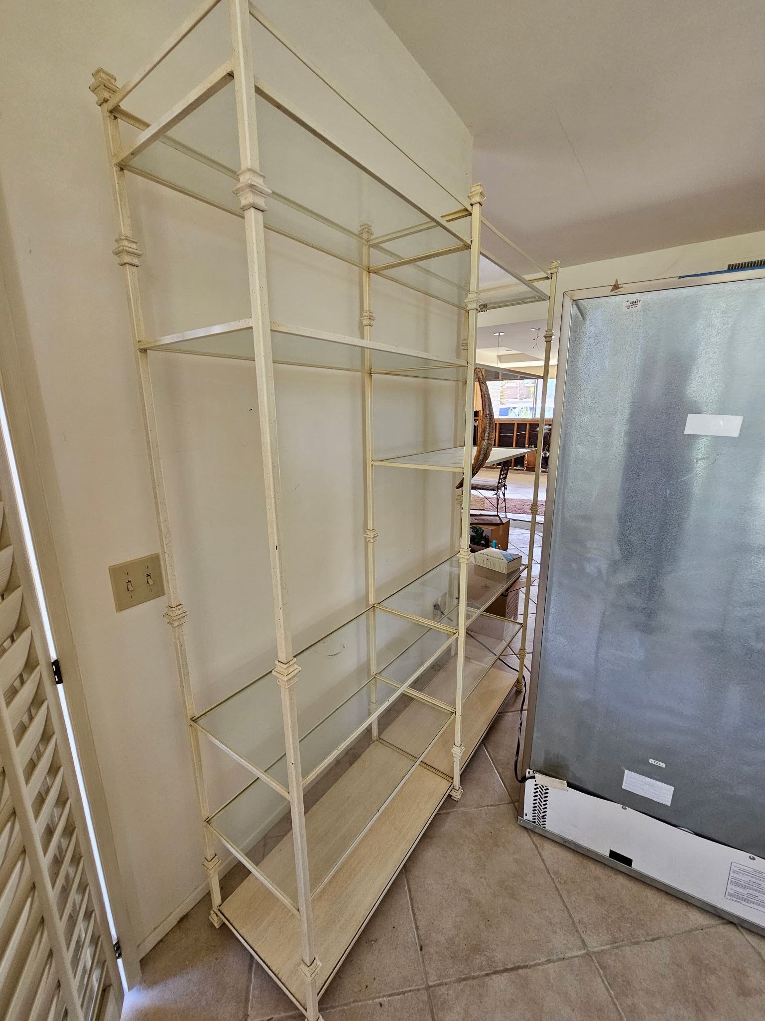 Vintage Metal Etagere Bookcase