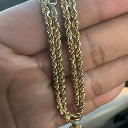 14K SOLID GOLD ROPE CHAIN