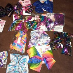 Brand new Jojo Siwa bows and bows with ponytail holder and hair