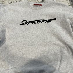 Supreme Futura Logo Crewneck Ash Grey Size: XLarge