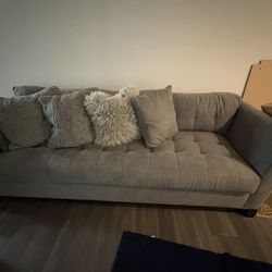 2 Piece Light Gray Sectional Sofas