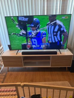 Modern White & Wood TV Console / Media Stand