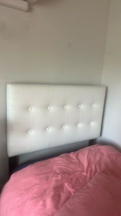 Two  white headboards